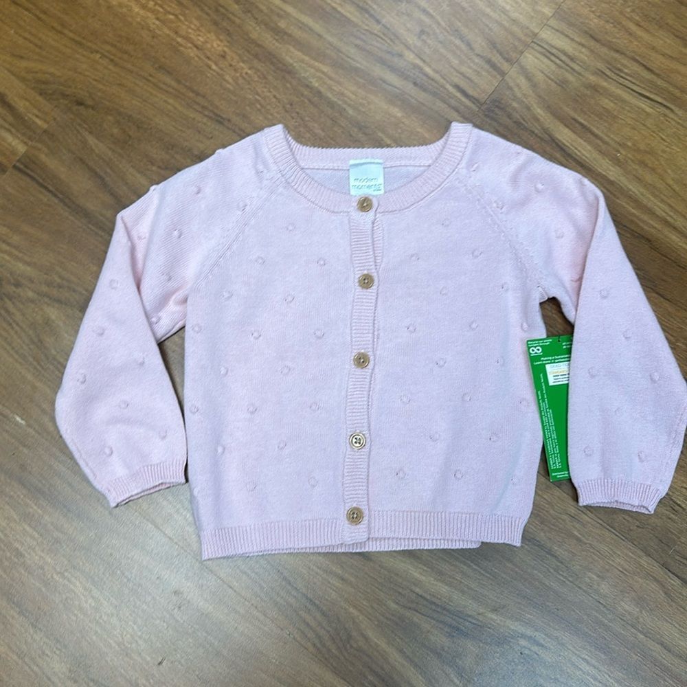 NWT Modern Moments By Gerber Baby Girl Cardigan Sweater Sz 12M